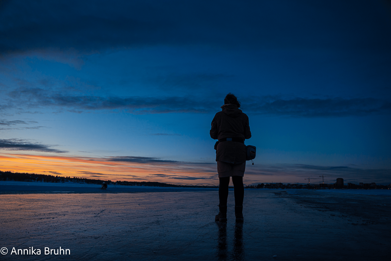 Ich auf der Ostsee beim Sonnenuntergang
